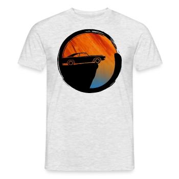 American Car Sunset Silhouette - Men's T-Shirt - heather grey - Front - AI Model Male 178 dark (178cm)