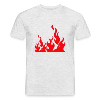 Flammen lodernd beeindruckend - Männer T-Shirt - Grau meliert - Vorne - AI Model Male 178 dark (178cm)