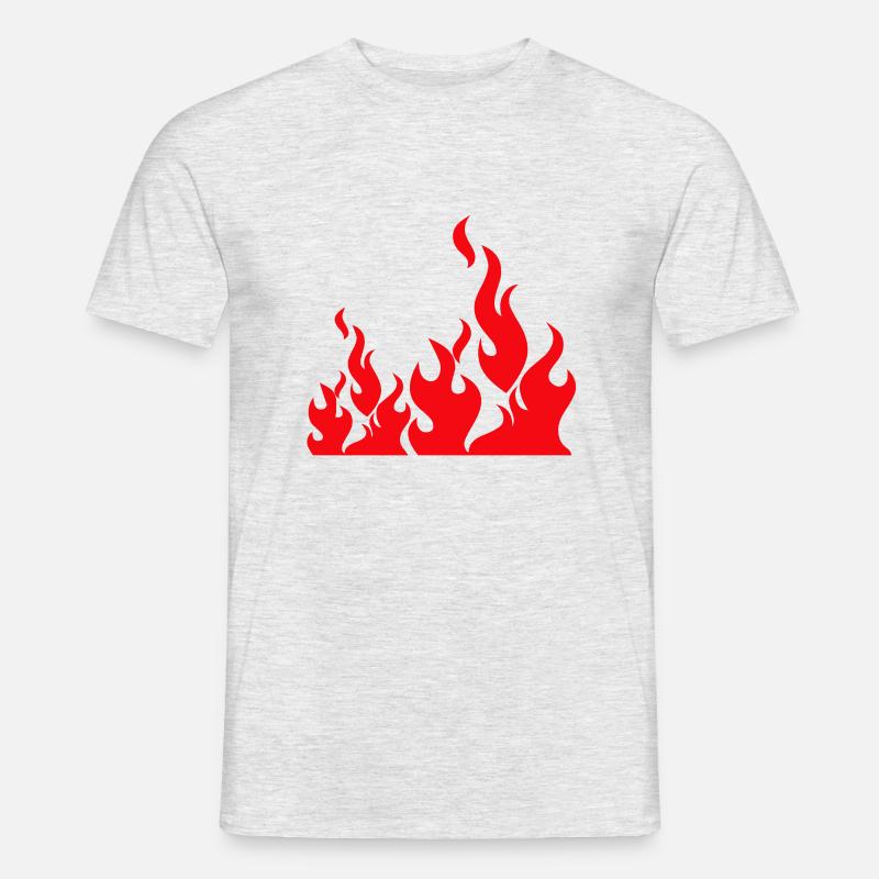 Flammen lodernd beeindruckend - Männer T-Shirt - Grau meliert