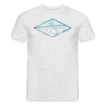 Stay Curious Wave - T-shirt homme - gris chiné - Devant - AI Model Male 178 dark (178cm)