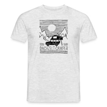Dachzelt Camper Geschenk für Camping - Männer T-Shirt - Grau meliert - Vorne - AI Model Male 178 dark (178cm)