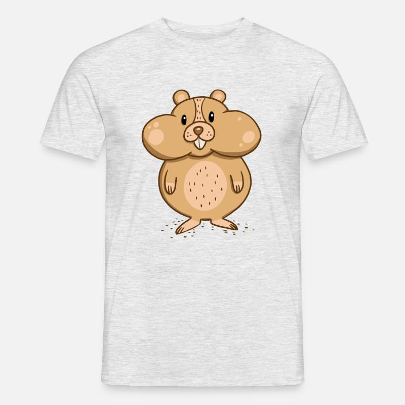 Criceto con guance spesse - T-shirt uomo - grigio melange