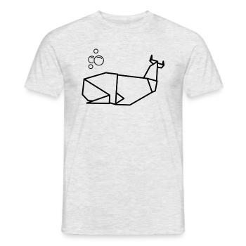 Wal - Männer T-Shirt - Grau meliert - Vorne - AI Model Male 178 dark (178cm)