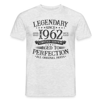Légendaire depuis 1962 cadeau d’anniversaire vintage - T-shirt homme - gris chiné - Devant - AI Model Male 178 dark (178cm)