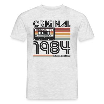 1984 Naissance vintage rétro anniversaire - T-shirt homme - gris chiné - Devant - AI Model Male 178 dark (178cm)