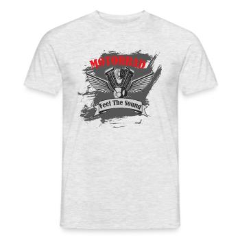 Feel The Sound Mottorad T-Shirt - Men's T-Shirt - heather grey - Front - AI Model Male 178 dark (178cm)