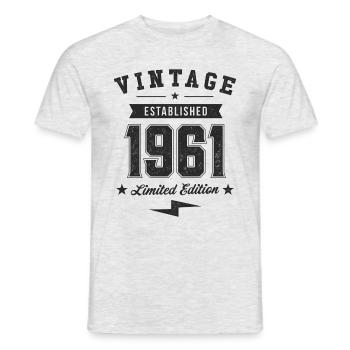 Vintage 1961 - Men's T-Shirt - heather grey - Front - AI Model Male 178 dark (178cm)