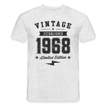 Vintage 1968 - Men's T-Shirt - heather grey - Front - AI Model Male 178 dark (178cm)