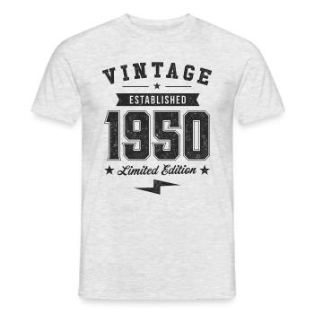 Millésime 1950 - T-shirt homme - gris chiné - Devant - AI Model Male 178 dark (178cm)