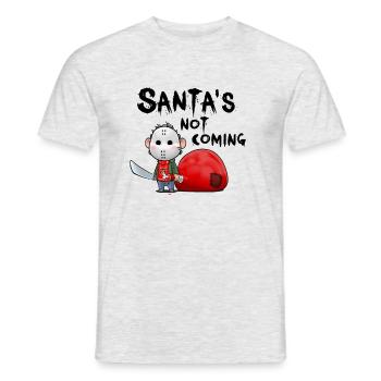 Jason Santa's not coming - Men's T-Shirt - heather grey - Front - AI Model Male 178 dark (178cm)