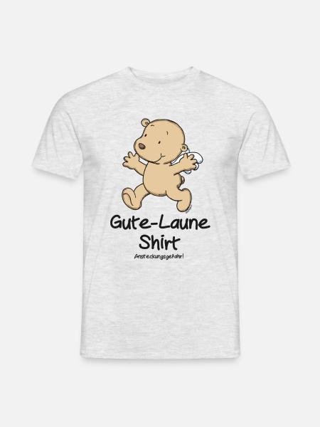 Engel_Teufel Gute Laune_schwarz - Männer T-Shirt - Grau meliert