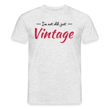 I'm not old, just vintage - Männer T-Shirt - Grau meliert - Vorne - AI Model Male 178 dark (178cm)
