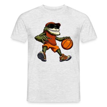 Sloths Basketball Sloth - Men's T-Shirt - heather grey - Front - AI Model Male 178 dark (178cm)