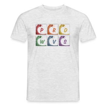 LGBTQ+ Rainbow Gay Pride Waves Surf PRD WVS - Men's T-Shirt - heather grey - Front - AI Model Male 178 dark (178cm)