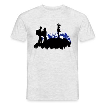 Randonnées en montagne - Randonneurs - T-shirt homme - gris chiné - Devant - AI Model Male 178 dark (178cm)