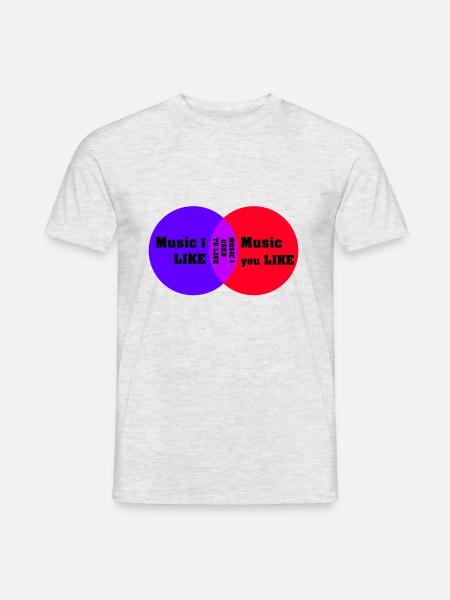 Music i like, Music you like - Männer T-Shirt - Grau meliert