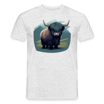 Petit Yak - T-shirt homme - gris chiné - Devant - AI Model Male 178 dark (178cm)