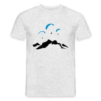 Paragliding Tennengebirge - Men's T-Shirt - heather grey - Front - AI Model Male 178 dark (178cm)