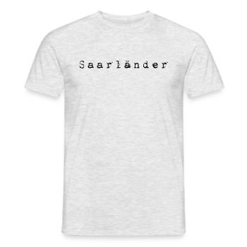 Saarländer, schwarz, transparent.Patriotisch. - Männer T-Shirt - Grau meliert - Vorne - AI Model Male 178 dark (178cm)
