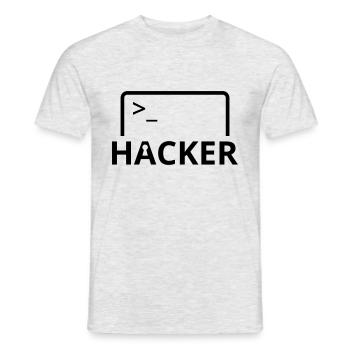Hacker computer scientist computer programmer - Men's T-Shirt - heather grey - Front - AI Model Male 178 dark (178cm)