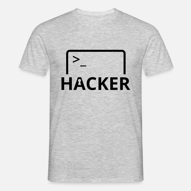 Hacker computer scientist computer programmer - Men's T-Shirt - heather grey