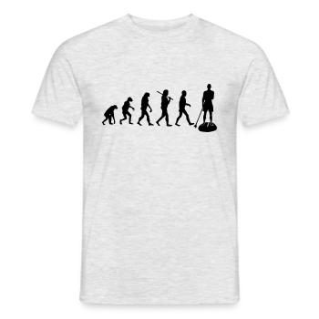 Cadeau évolution SUP - T-shirt homme - gris chiné - Devant - AI Model Male 178 dark (178cm)