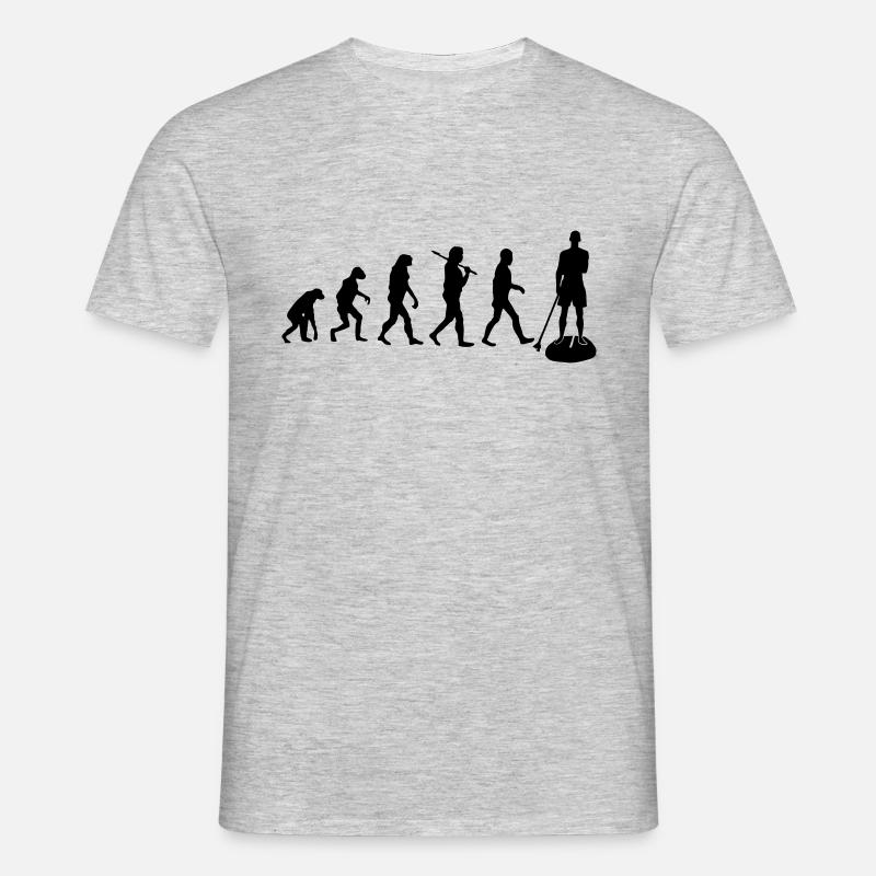 SUP Evolution Geschenk - Männer T-Shirt - Grau meliert