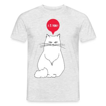 I HATE YOU - T-shirt homme - gris chiné - Devant - AI Model Male 178 dark (178cm)