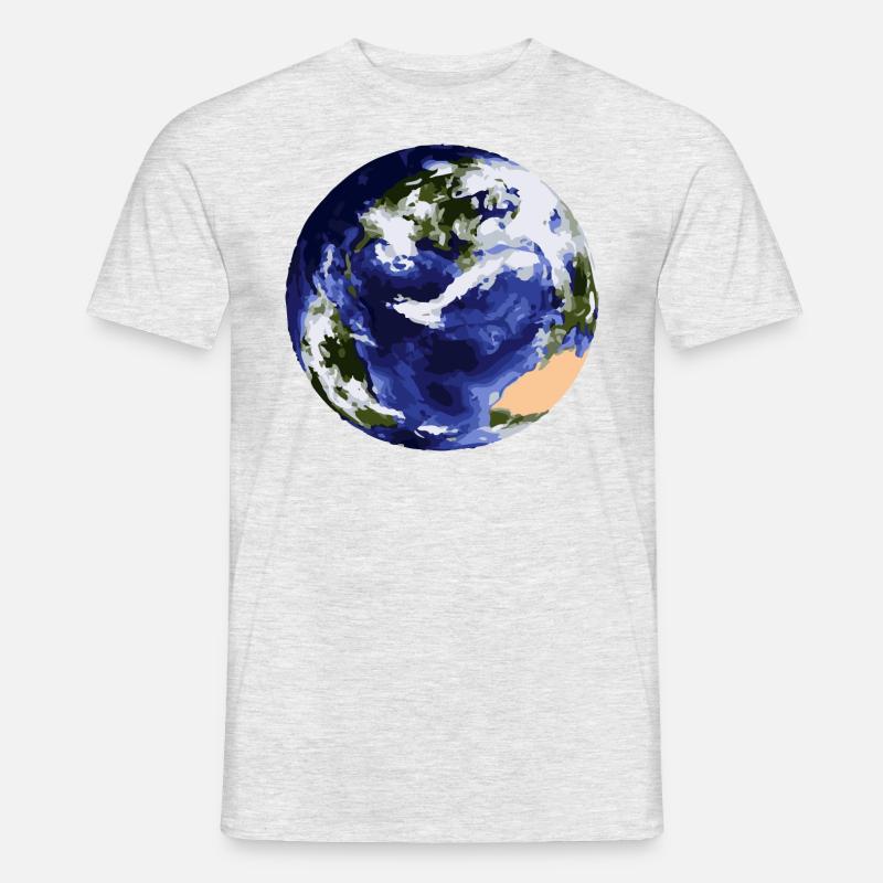 Mutter Erde! Unser Planet Erde / planet earth - Männer T-Shirt - Grau meliert