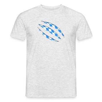 Bayern Bavaria - Männer T-Shirt - Grau meliert - Vorne - AI Model Male 178 dark (178cm)