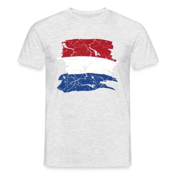 Pays-Bas Drapeau Hollande - T-shirt homme - gris chiné - Devant - AI Model Male 178 dark (178cm)