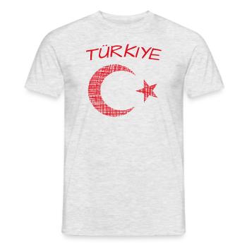 Türkiye Turkey Türkei - Männer T-Shirt - Grau meliert - Vorne - AI Model Male 178 dark (178cm)