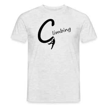 climbing - Männer T-Shirt - Grau meliert - Vorne - AI Model Male 178 dark (178cm)