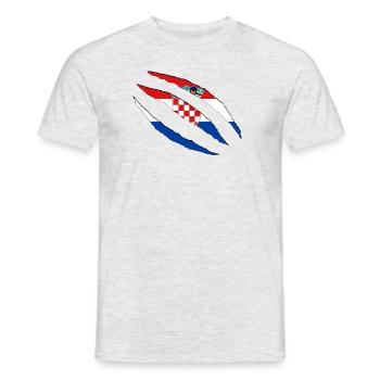 Hrvatska Croatia - Männer T-Shirt - Grau meliert - Vorne - AI Model Male 178 dark (178cm)