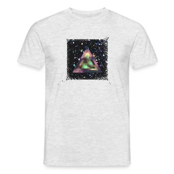 Galaxy Universum - Männer T-Shirt - Grau meliert - Vorne - AI Model Male 178 dark (178cm)