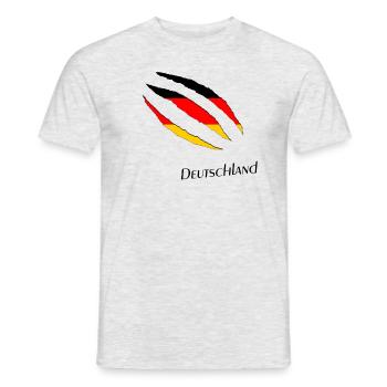 Deutschland - Männer T-Shirt - Grau meliert - Vorne - AI Model Male 178 dark (178cm)