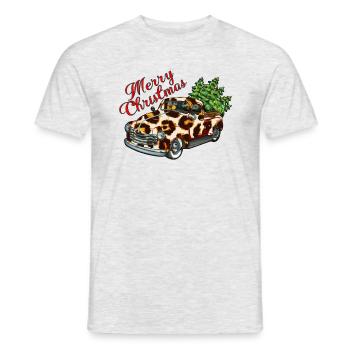 christmas truck, Merry Christmas Holiday - Men's T-Shirt - heather grey - Front - AI Model Male 178 dark (178cm)