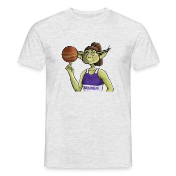 Korrigane basket supporter Landerneau - T-shirt homme - gris chiné - Devant - AI Model Male 178 dark (178cm)