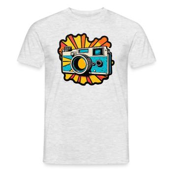 Sunshine Camera - Men's T-Shirt - heather grey - Front - AI Model Male 178 dark (178cm)