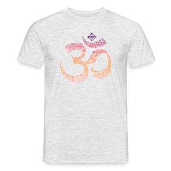 Yoga, Om, Namaste,Vintage - Männer T-Shirt - Grau meliert - Vorne - AI Model Male 178 dark (178cm)