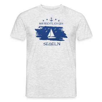 Segeln, Spruch für Segler, Sailing Design - Männer T-Shirt - Grau meliert - Vorne - AI Model Male 178 dark (178cm)