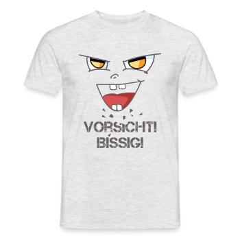 Vorsicht bissig Baby - Männer T-Shirt - Grau meliert - Vorne - AI Model Male 178 dark (178cm)
