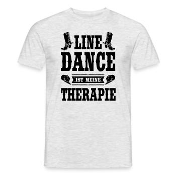Line Dance Linedance Country Linedancer Geschenk - Männer T-Shirt - Grau meliert - Vorne - AI Model Male 178 dark (178cm)