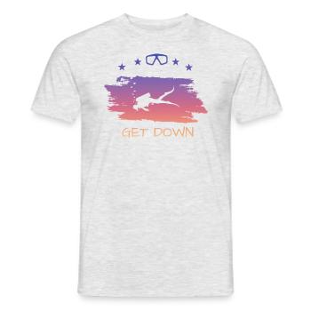 diving , get down, cooles taucherdesign - Männer T-Shirt - Grau meliert - Vorne - AI Model Male 178 dark (178cm)