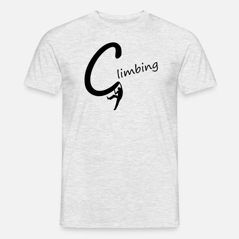 Cooles Kletterdesign, Kletterer, Climbing, Boulder - Männer T-Shirt - Grau meliert