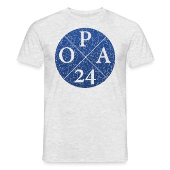 Opa 24 Opa24 OPA24 Opa2024 - Männer T-Shirt - Grau meliert - Vorne - AI Model Male 178 dark (178cm)