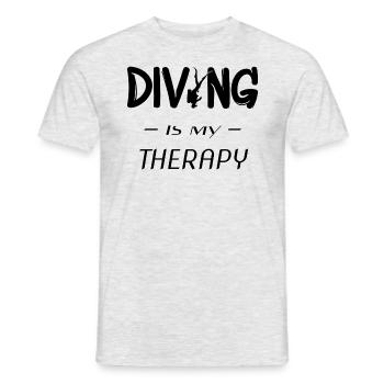 Dive - Diver - Scuba - Diving - Taucher - tauchen - Männer T-Shirt - Grau meliert - Vorne - AI Model Male 178 dark (178cm)
