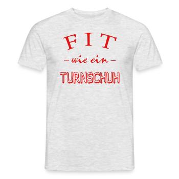 Fit wie ein Turnschuh - Männer T-Shirt - Grau meliert - Vorne - AI Model Male 178 dark (178cm)