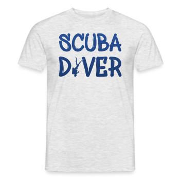 Tauchen Taucher Scuba Diver - Männer T-Shirt - Grau meliert - Vorne - AI Model Male 178 dark (178cm)
