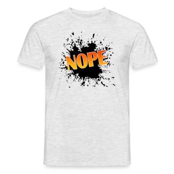Nope - Männer T-Shirt - Grau meliert - Vorne - AI Model Male 178 dark (178cm)